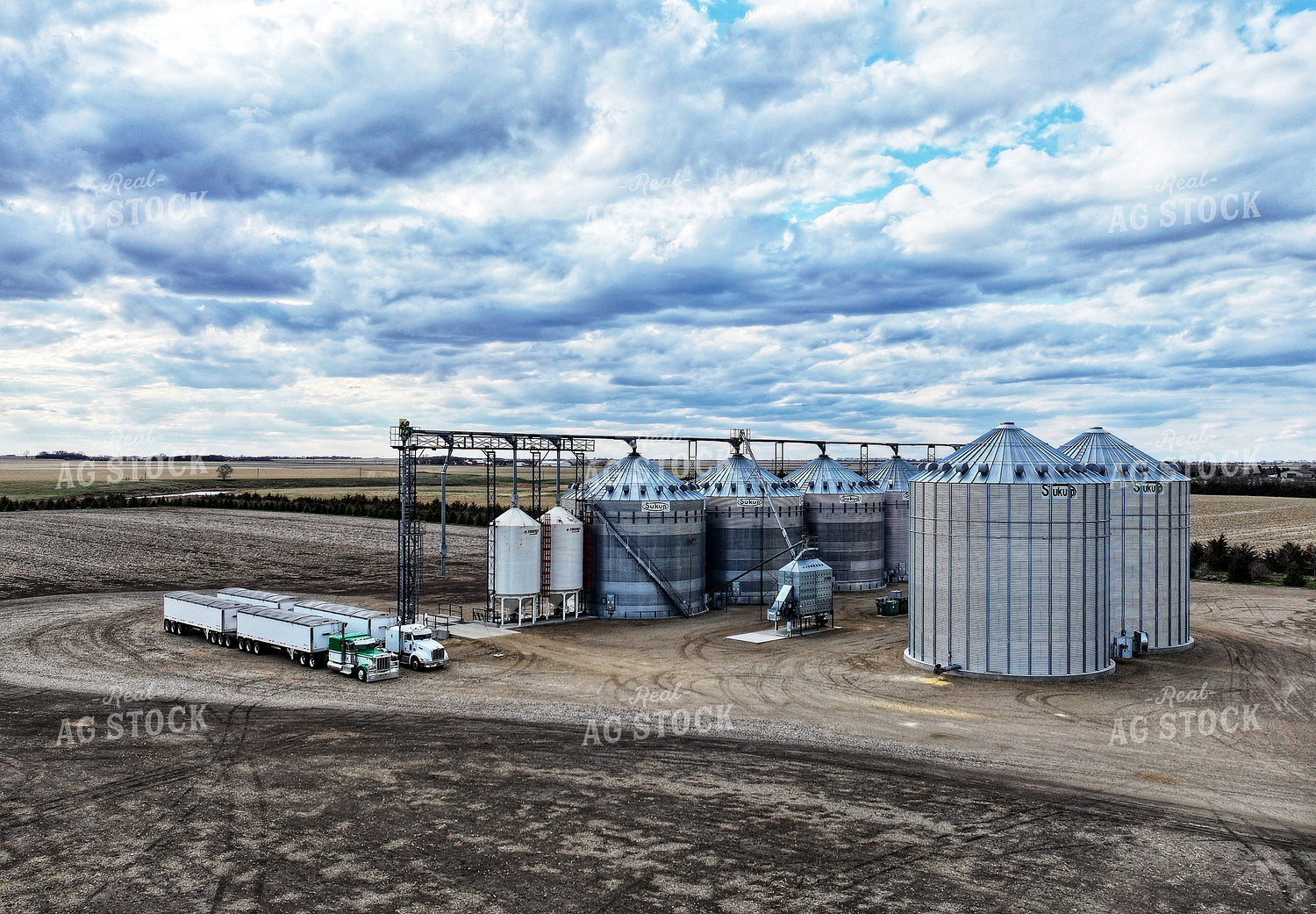 Aerial of Grain Storage 141267