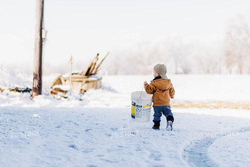 Farm Kid Carrying Bucket 115053