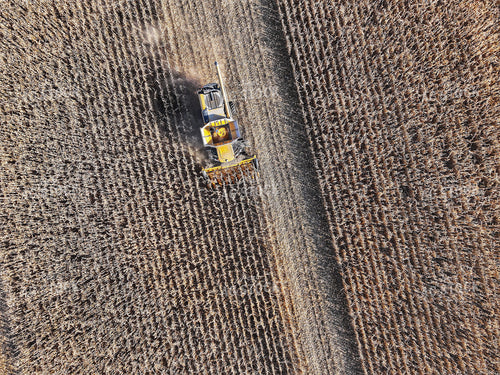 Aerial of Corn Harvest 141082
