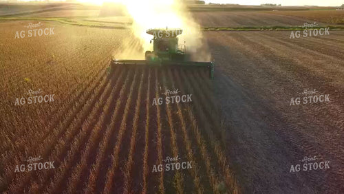 Aerial of Soybean Harvest 250025