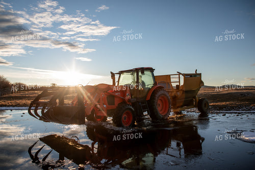Tractor and Bale Processor 304056