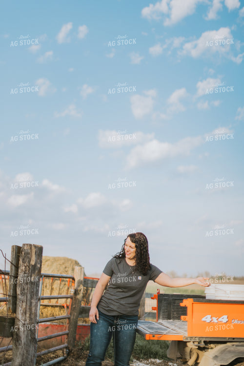 Female Farmer Doing Chores 7404