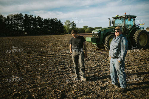 Farmers in Field with Planter 4245