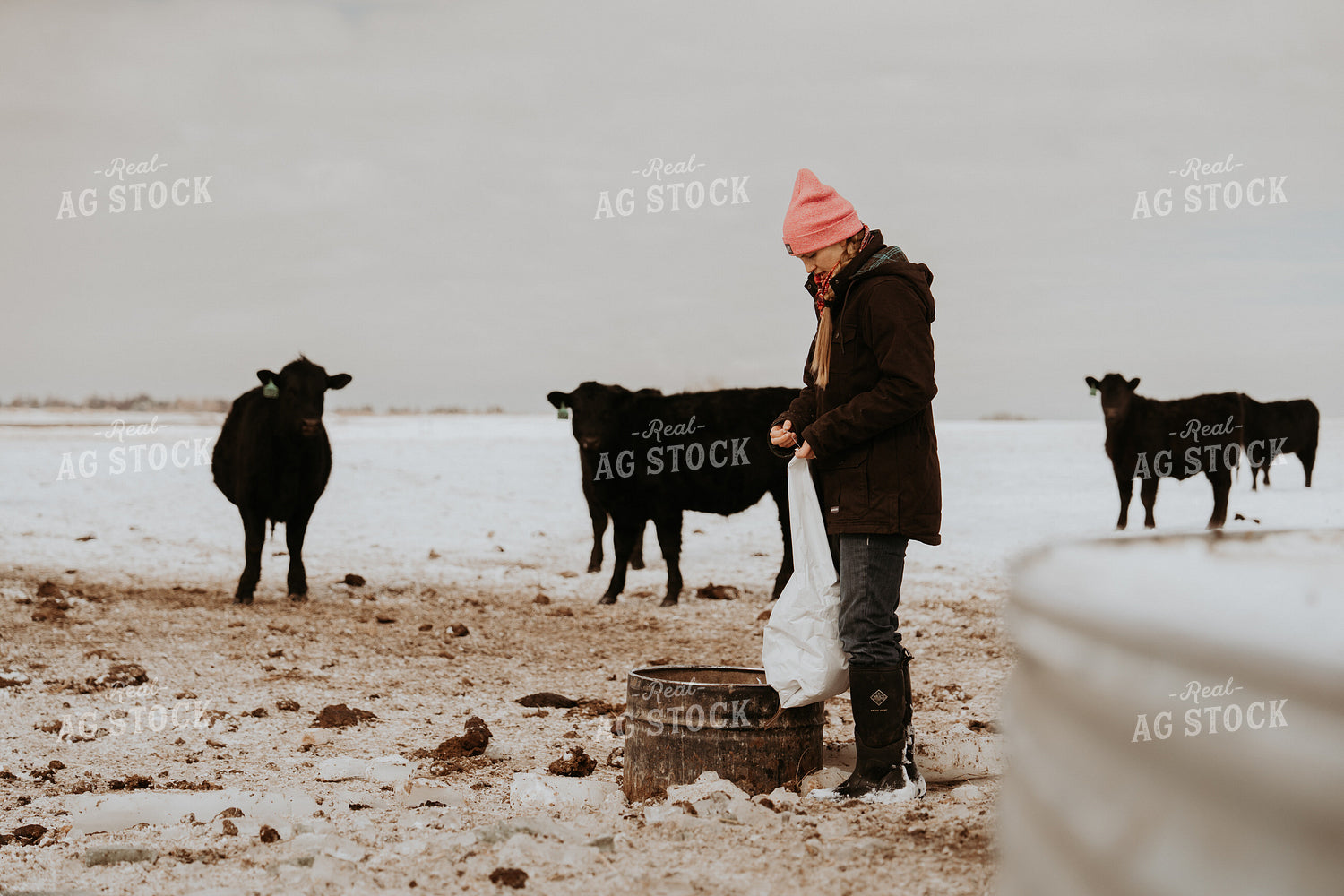 Female Rancher Feeding Supplements 61207