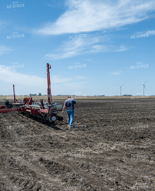 Farmer Checking Planter 302017