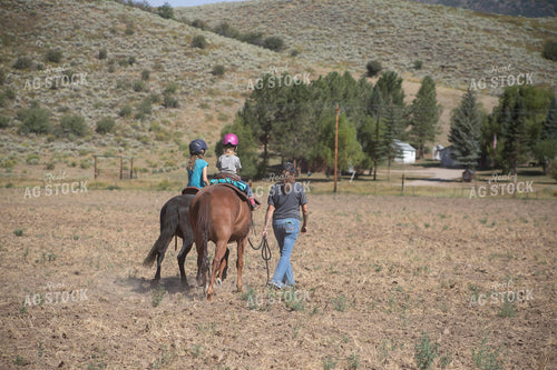 Ranch Kids Riding Horses 117436