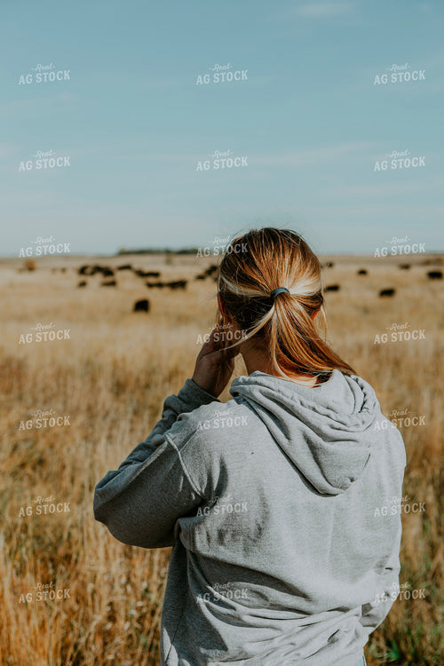 Female Rancher Checks Cows 187067
