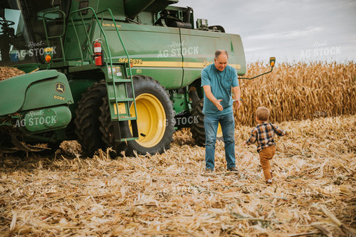 Farmer Walking in Field 6638