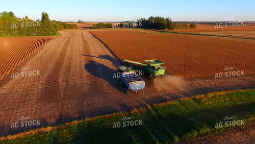Aerial of Soybean Harvest 250019