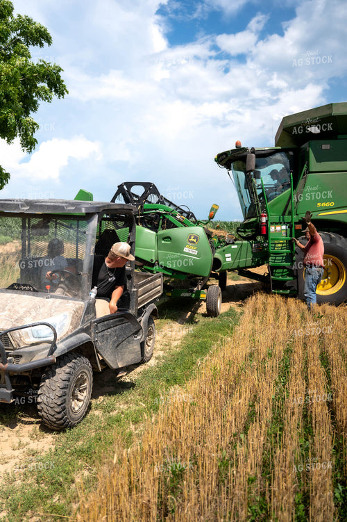 Farm Family Hooking Up Corn Head 115825
