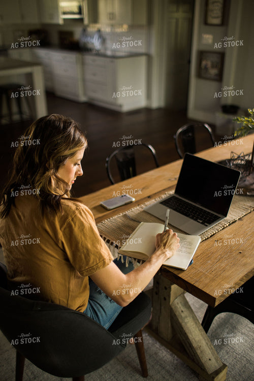 Woman Writing in Notebook 5942