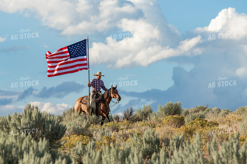 Rancher with American Flag 188083