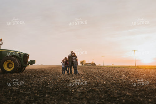 Farm Family in Field by Planter 8240