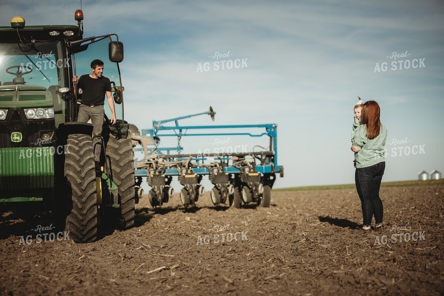 Farm Family in Newly Planted Field 4200