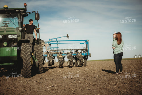 Farm Family in Newly Planted Field 4200