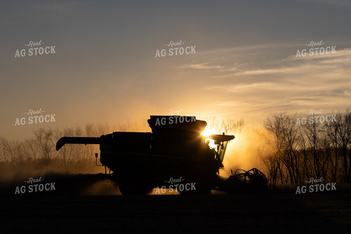 Soybean Harvest at Sunset 52578
