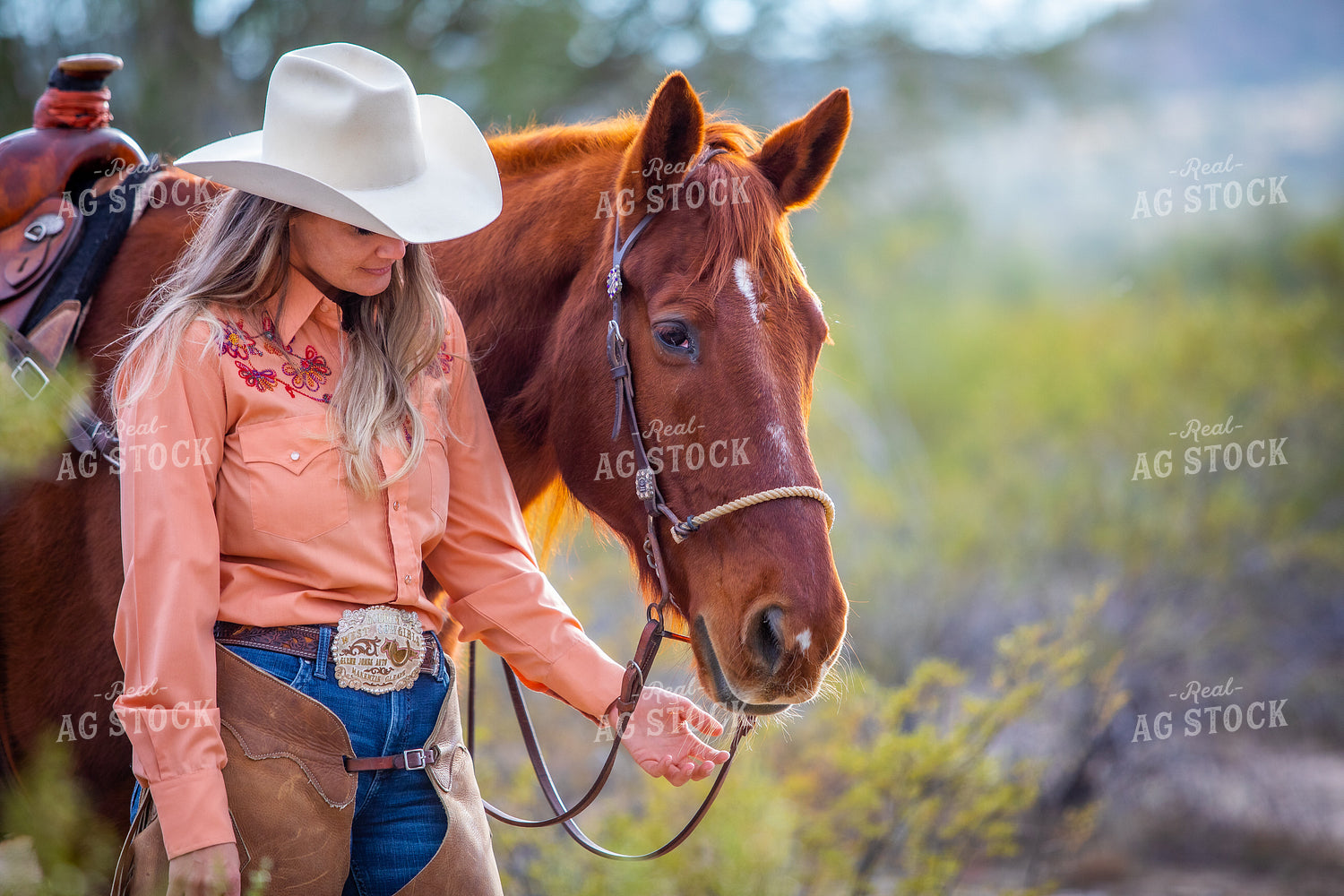 Cowgirl with Horse 290062