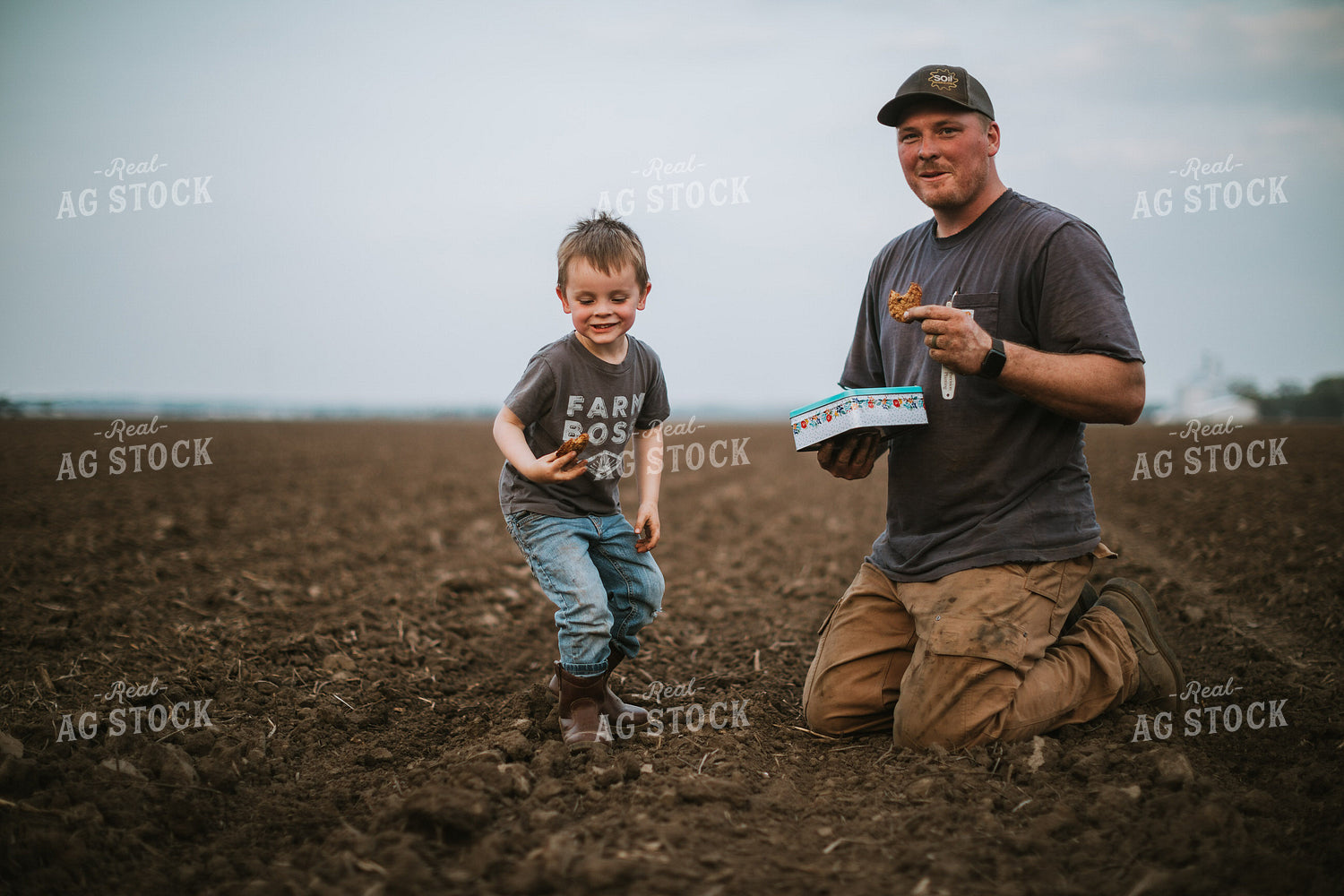 Farm Kid Bringing Farmer Cookie Tin 5681
