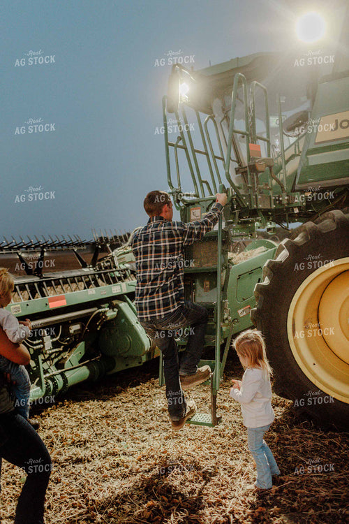 Farm Family Going for a Ride at Harvest 9296
