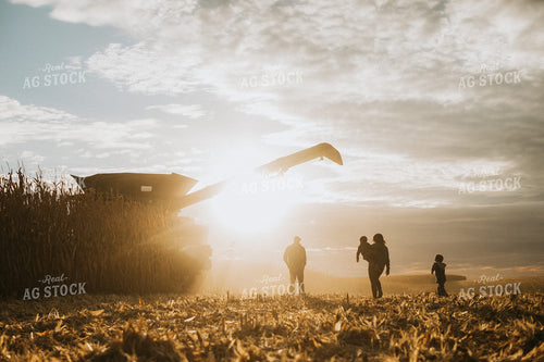 Farm Family in Corn Field 6948