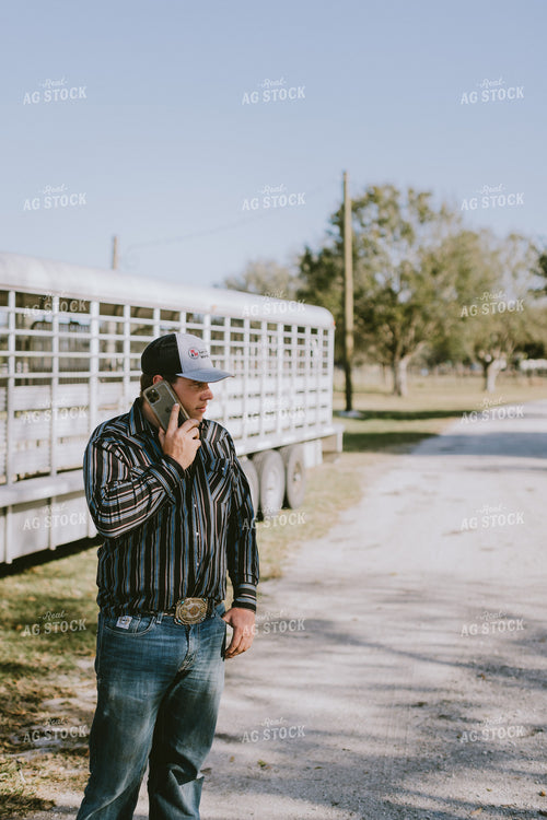 Rancher Talking on Phone 7314