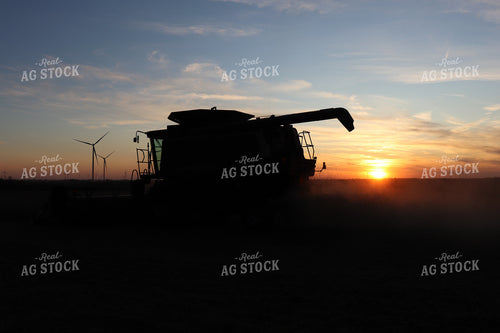 Combine and Windmill Silhouette 67016