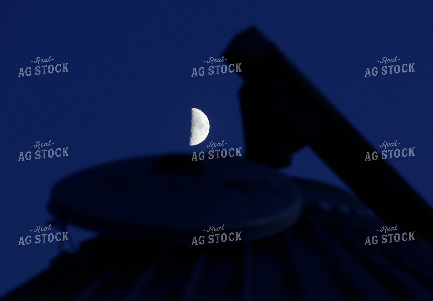 Grain Bins at Night 129166