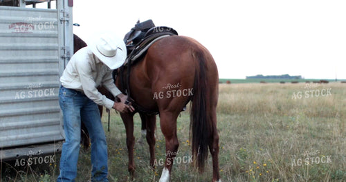 Rancher Saddling Horse 6522