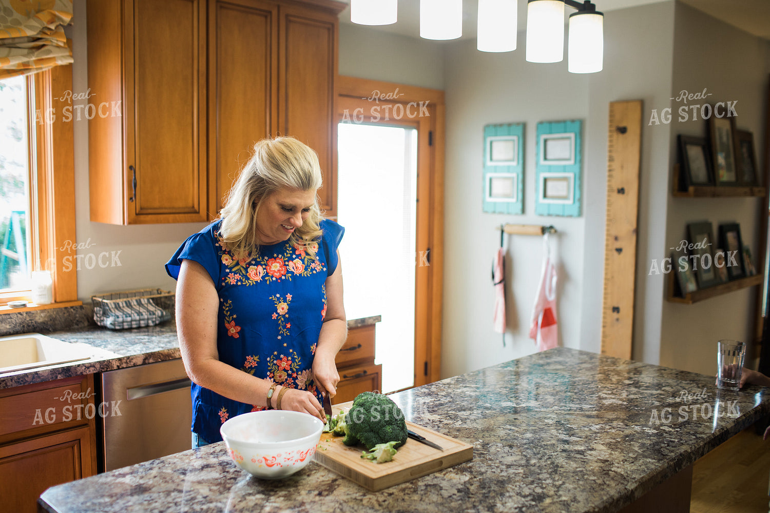 Farm Wife Prepping Meal in Kitchen 4395