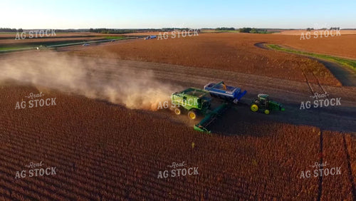 Aerial of Soybean Harvest 250017