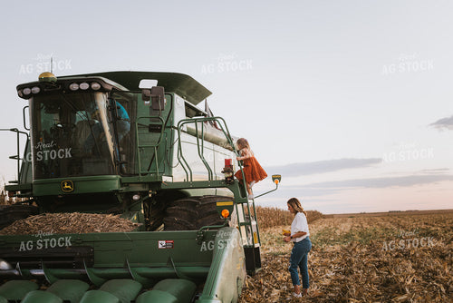 Farm Family Going for a Ride at Harvest 9408