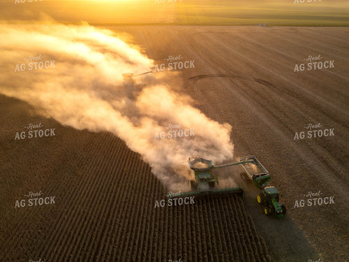 Aerial of Soybean Harvest 115613