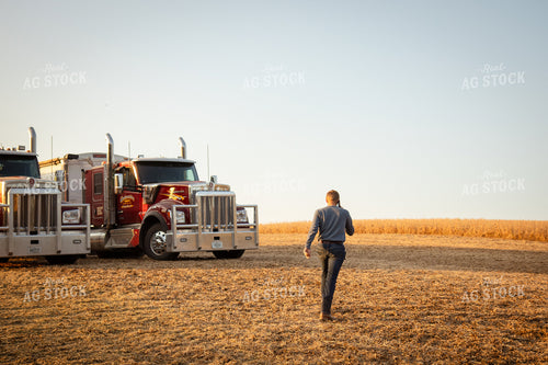 Farmer Talking on Phone in Field 268082