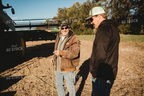 Farmers Talking in Soybean Field 5212