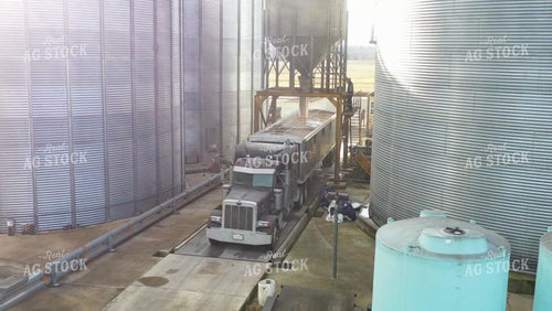 Aerial of Loading Out Truck with Corn 79208