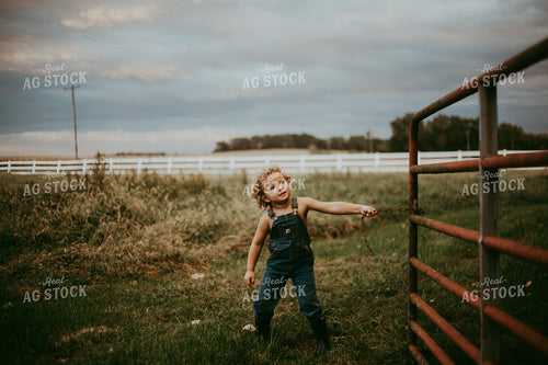 Farm Kid in Farmyard 111000