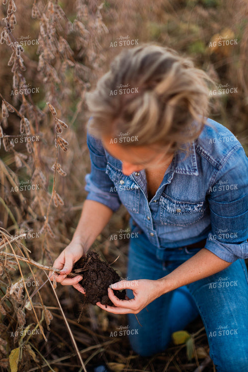 Female Agronomist Checking Beans 8363