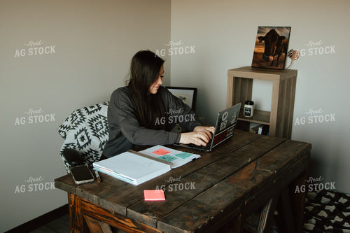Female Farmer on Computer 67672