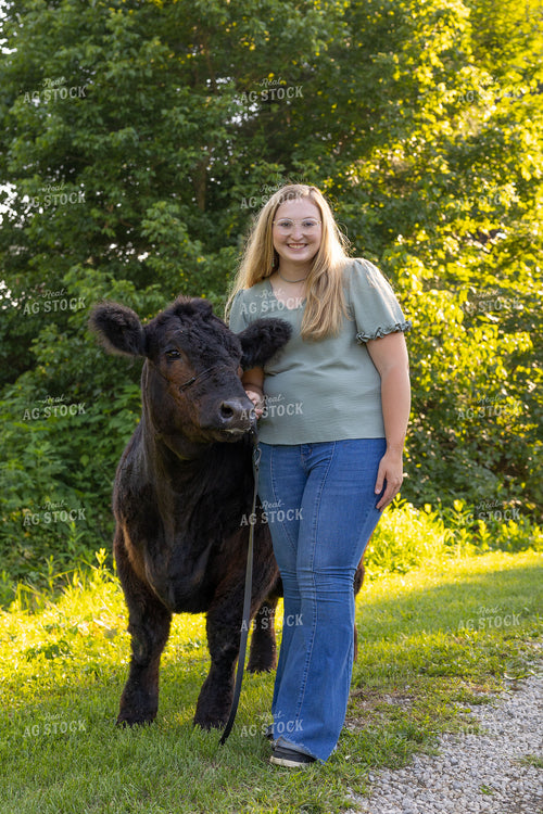Female Farmer with Show Steer 52496