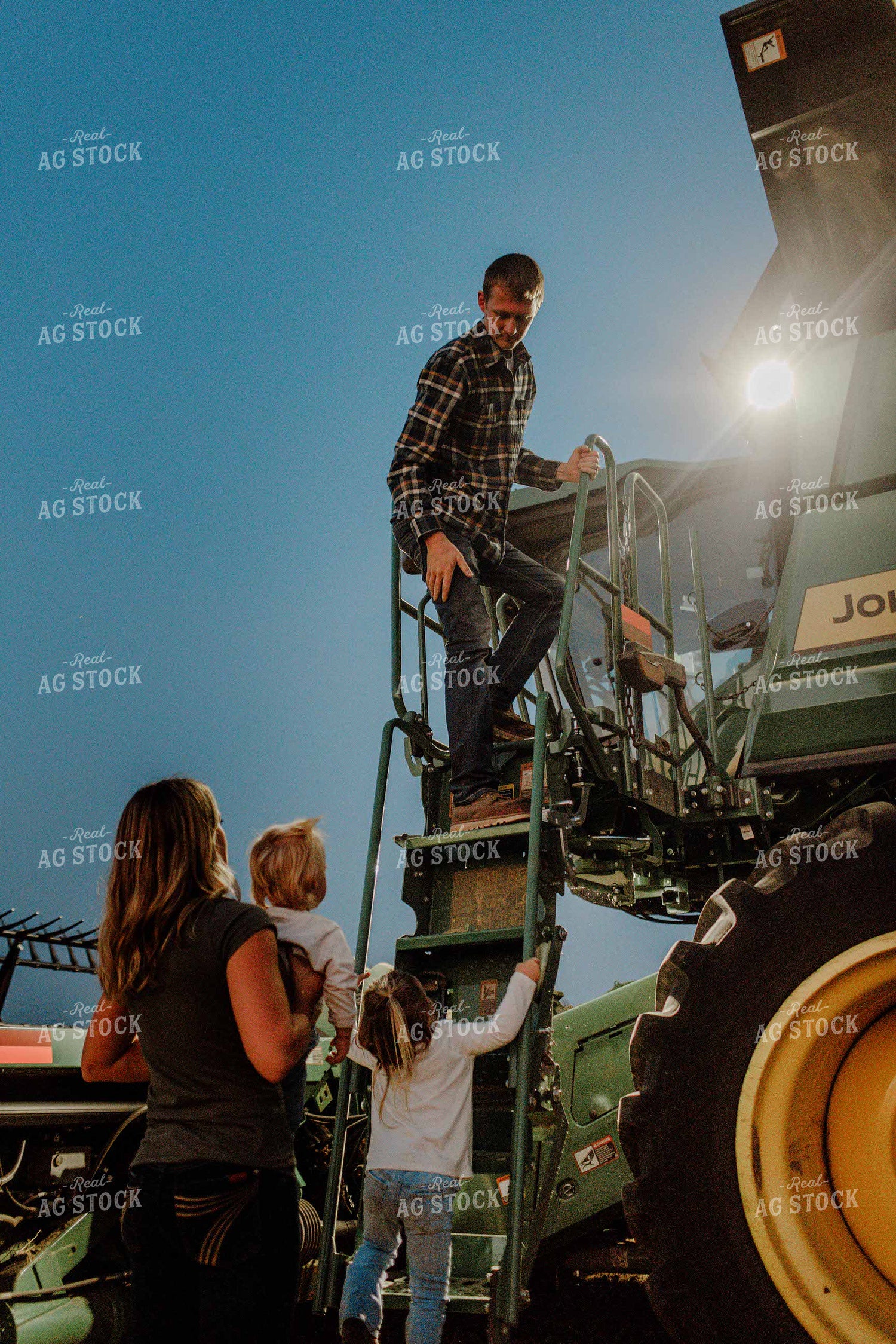Farm Family Going for a Ride at Harvest 9297