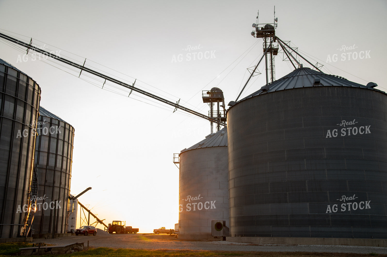 Grain Bins at Sunset 25763