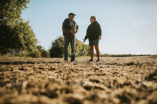 Farmers Talking in Soybean Field 5217