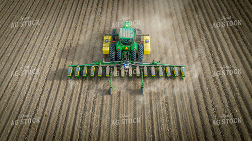 Aerial View of Tractor Planting Field 56618
