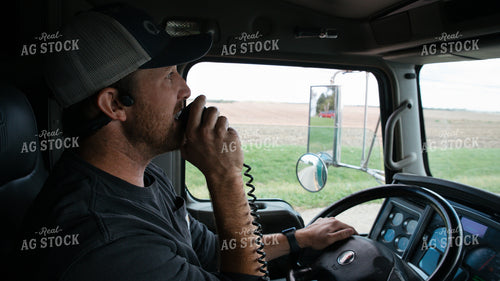 Farmer Driving Semi Truck 26278
