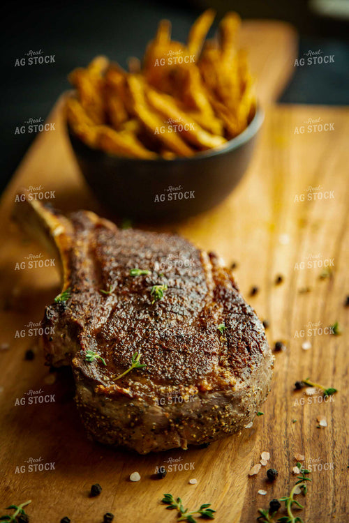 Grilled Cowboy Steak with Fries 134007