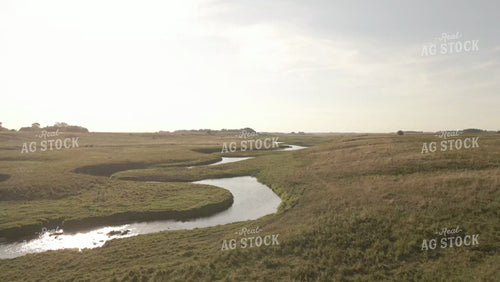 Ranchers on Horseback in Pasture Drone 6529