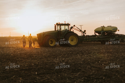 Farm Family in Field by Planter 8233