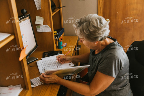 Female Farmer on Computer 8120