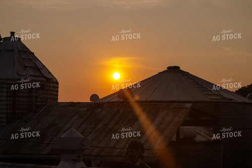 Sunset Over Grain Bins 279020