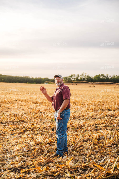 Farmer in Corn Field 115381